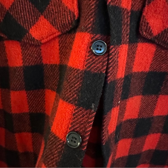 Woolrich Vintage Original Tuxedo Red Check Wool Shirt - Picture 3 of 7
